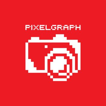 pixel photography theme logotype
