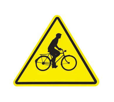 Bicycle sign isolated