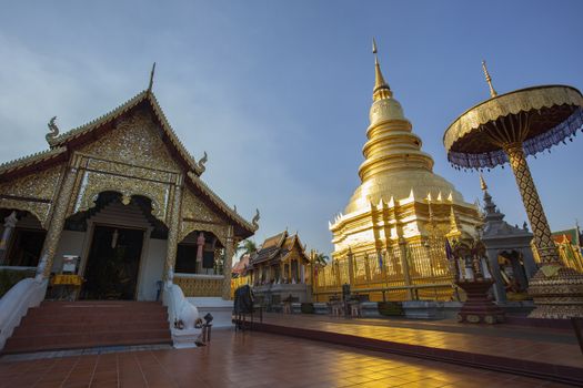 Wat phra that hariphunchai pagoda temple important religious tra