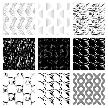 Vector seamless patterns set