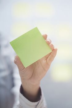 Adhesive note with emplty space