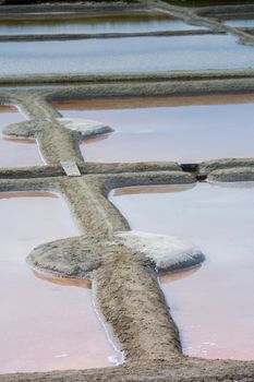 Salt evaporation pond in Guerande