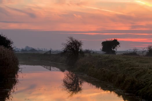Dawn over Pevensey Levels