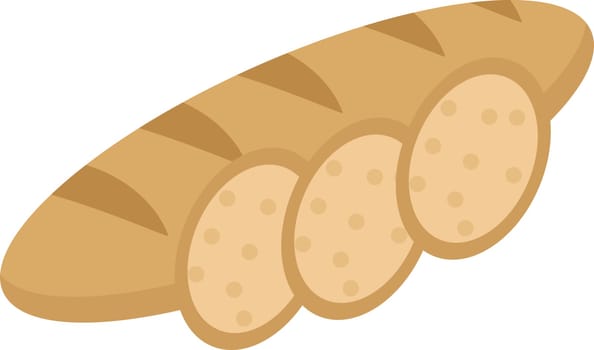Sliced Loaf icon. Flat design, isolated on white background. Vector illustration, clip art.