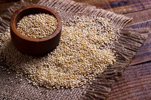 Heap of quinoa seeds