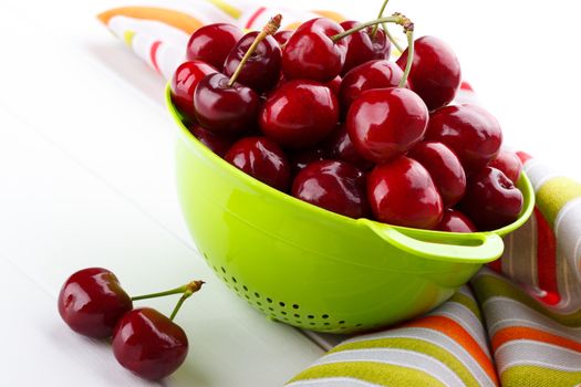 Ripe sweet cherries