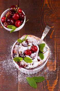 French clafoutis with cherry