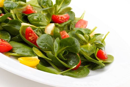 Salad with arugula and spinach