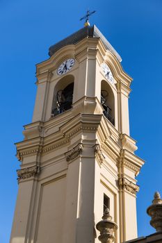 Church tower in Santa Margherita Ligure in Italy