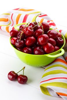 Ripe sweet cherries