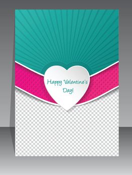 Valentine day greeting with photo container