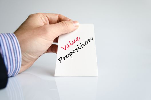 Value proposition text concept