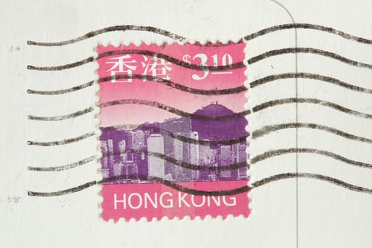 Poststamp on a Postcard, Hongkong