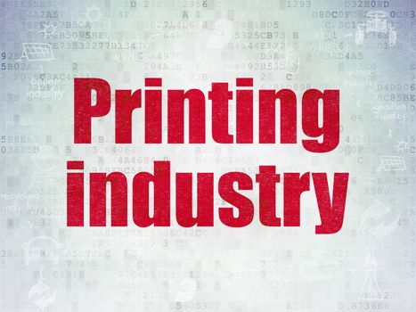 Industry concept: Printing Industry on Digital Data Paper background