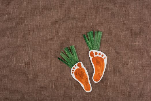 handmade foot-shaped carrot 