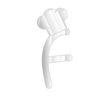 Cook Themed Alphabet Design Concept: F