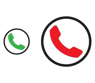 Green and Red Phone Icon