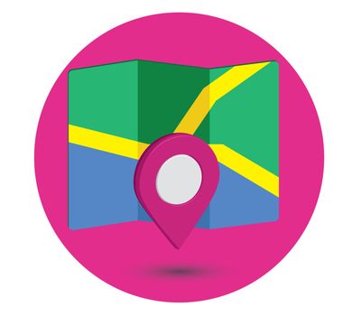 Map Icon an 3D Pin Design