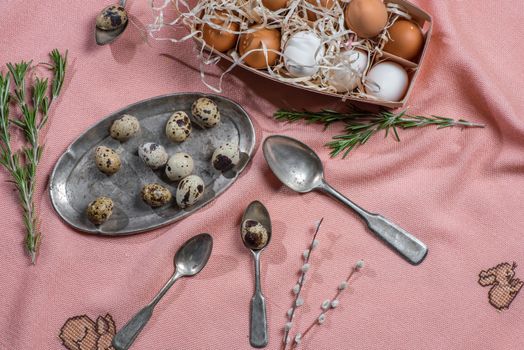 Eggs and old cutlery 