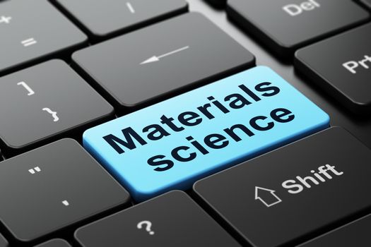 Science concept: Materials Science on computer keyboard background