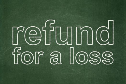 Insurance concept: Refund For A Loss on chalkboard background