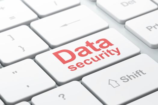 Protection concept: Data Security on computer keyboard background