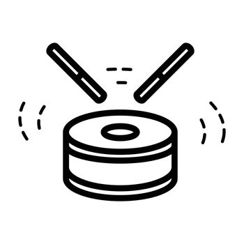 Drum Icon Isolated  line style