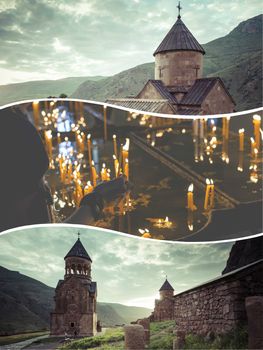Collage of Monasteries ( Armenia ) images - travel background (m