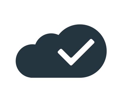 Cloud Computing Concept with Check Mark