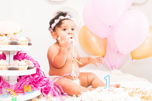 Baby Girl Celebrating Her Birthday