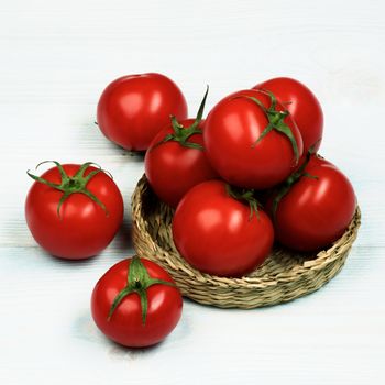 Ripe Tomatoes with Stems