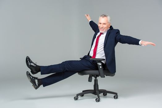Businessman in office chair