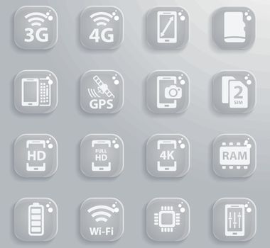 Smarthone specs simply icons