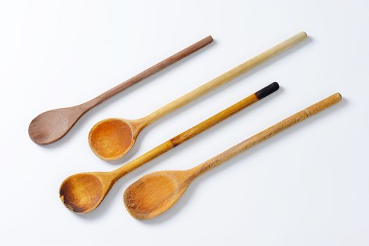 four wooden spoons