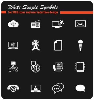 communication vector icons for user interface design