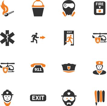 Emergency icons set