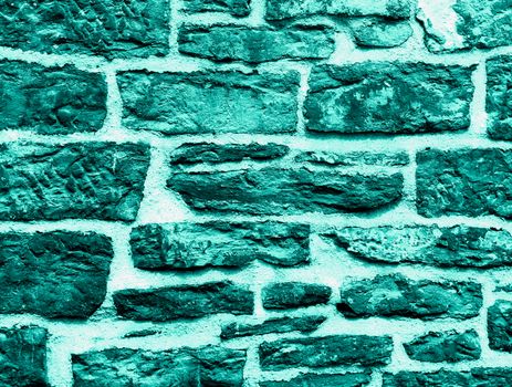Turquoise Bricks Background