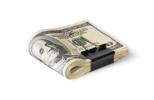 Dollar Bills With Clip Lying