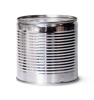 In front silver tin can