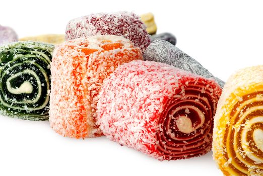 Pile of Turkish Delight in a row