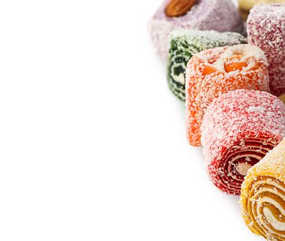 Pile of Turkish Delight in a vertical row
