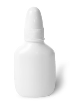 White nasal spray with cap
