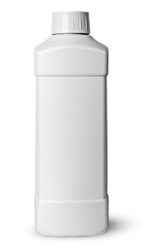 White plastic bottle of detergent