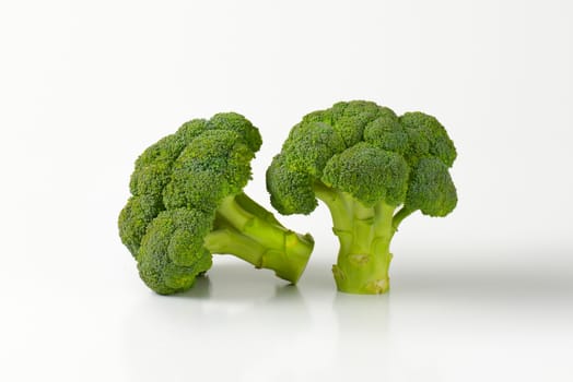 Fresh heads of broccoli