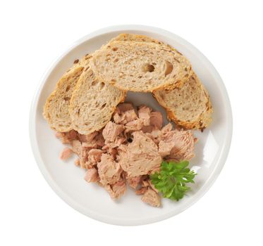 canned tuna with seeded roll