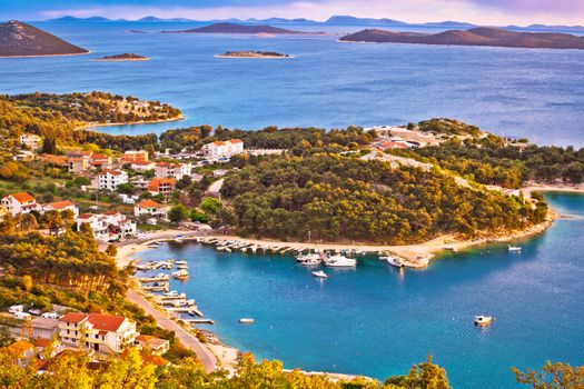 Archipelago of Dalmatia aerial view