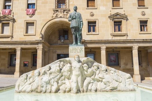 General Leopoldo Saro Statue in Andalucia square, Ubeda, Spain