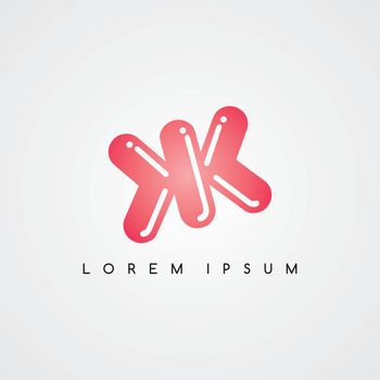 initial letter linked uppercase logo