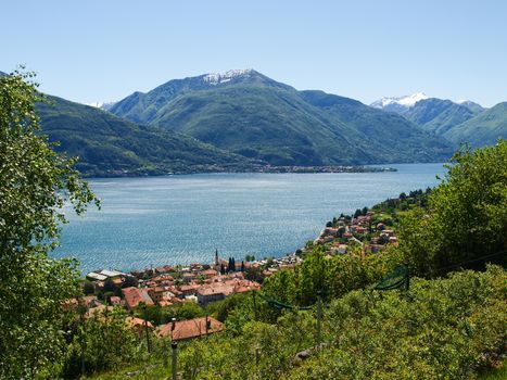 Panorama of the Lake of Como from the Mountains