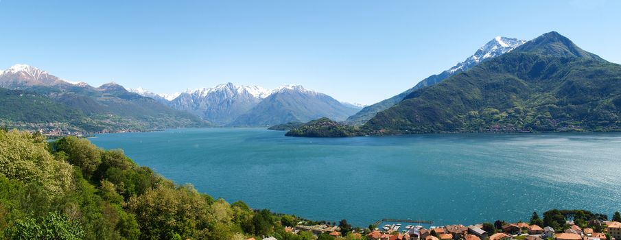 Panorama of the Lake of Como from the Mountains